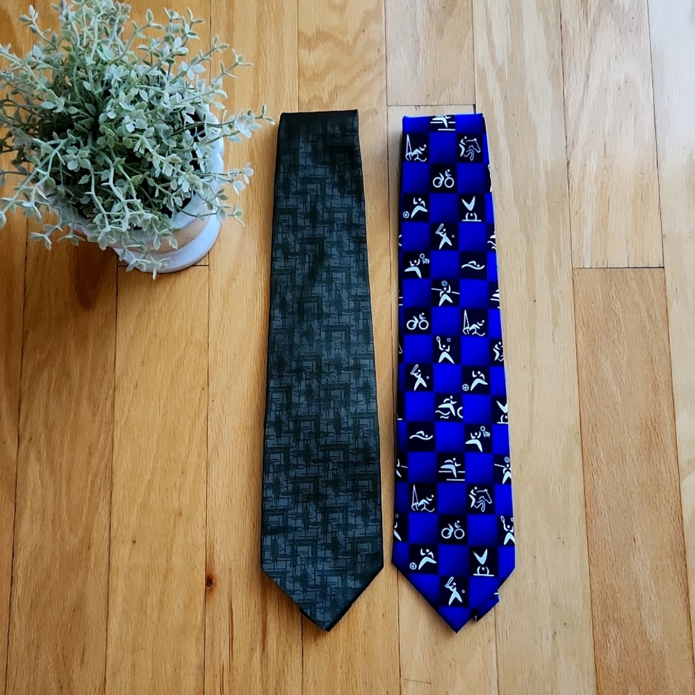 2 Tie Bundle includes Official Olympic Tie and Banana Republic Tie